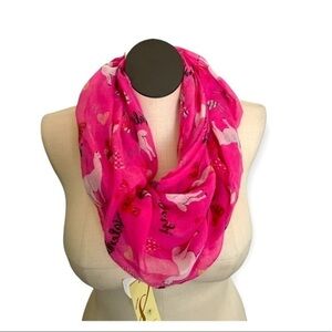 collectioneighteen women’s pink Valentines hearts infinity loop scarf OS NWT
